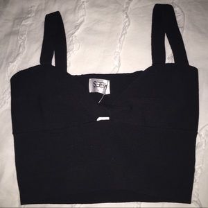 Black Crop Top by Seek The Label